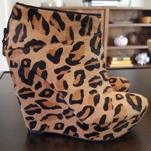 Rachel Zoe- Leopard Anke Wedge Boot
